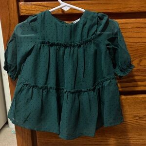 Carter's Teal Ruffled Blouse